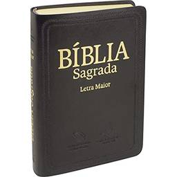 Bíblia Sagrada Letra Maior - Capa couro sintético preto: Nova Almeida Atualizada (NAA)