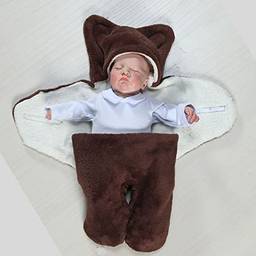Saco de Dormir Bebê Dorminhoco Cobertor Saída Maternidade (Marrom)