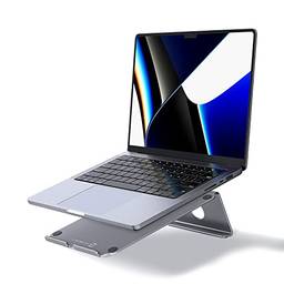 Suporte para laptop de alumínio da LENTION – para MacBook Air/Pro 13 15, iPad Pro 12.9, superfície, Chromebook e laptop e notebook de 11 a 15 polegadas, Cinza