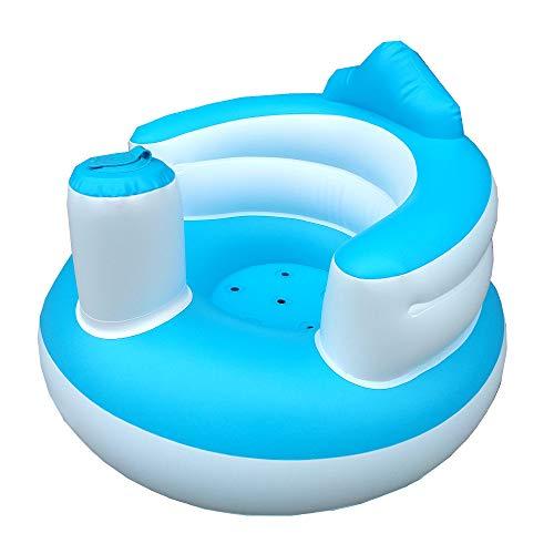 KKcare Cadeira inflável para bebê sofá infantil portátil assento de treinamento Carrinho para alimentação chuveiro play praia PVC azul