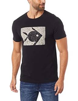 Camiseta,T-Shirt Vintage Peixe,Osklen,masculino,Preto,GG