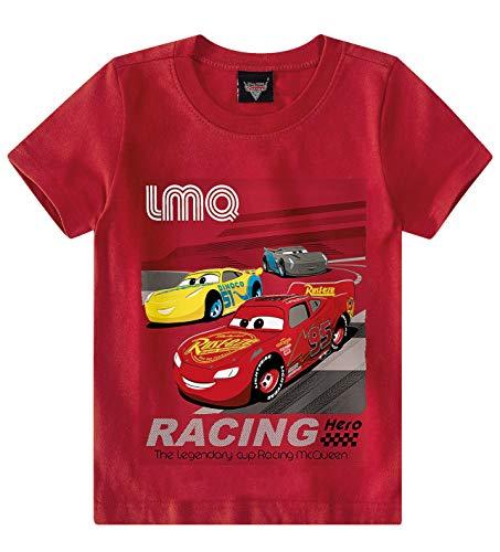 Camiseta Carros puff, Malwee Kids, Meninos, Vermelho Escuro, 1