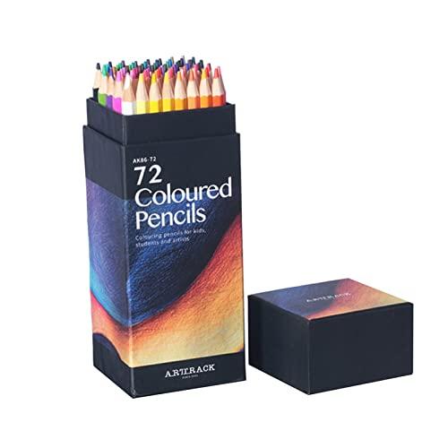 12/18/24/36/48/72Pcs Lápis de cor oleoso Fácil de colorir Pré-envernizado Hexagon Art Desenho Lápis de cor para desenho doméstico