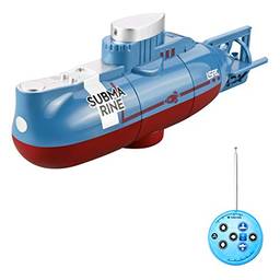 Tomshin Mini RC submarino com controle remoto para barco de mergulho à prova d'água presente para crianças, meninos e meninas,
