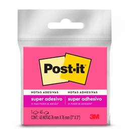 Post-it, 3M, Bloco de Notas Adesivas, Rosa, 76mm x76mm, 45 Folhas