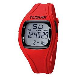Relógio Esportivo Digital, Tuguir, Feminino, TG1602, Vermelho