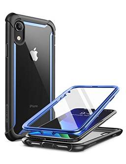 i-Blason Ares, Capa Capinha Protetora para iPhone XR 2018, Capa Robusta Transparente para o Corpo Inteiro, com Protetor de Tela embutido (Azul)