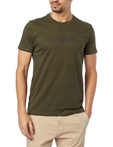 T-Shirt Cotton Fine Care Instruction Classic Mc Verde Militar Xgg