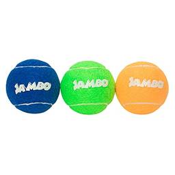 Bola de Tenis Fluorescente com 3 Jambo para Cães