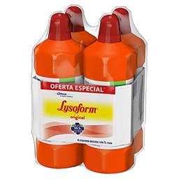 Kit com 4 Desinfetantes Lysoform Bruto Original 1L