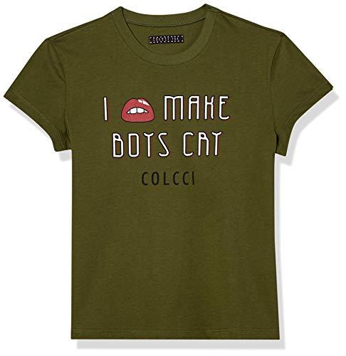 Camiseta Estampada Colcci Fun, Meninas, Verde Mailon, 16