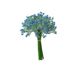 Gazechimp Flores de peônia artificiais buquê nupciais arranjo de decoração floral dos namorados, festa, jardim, escritório - Azul