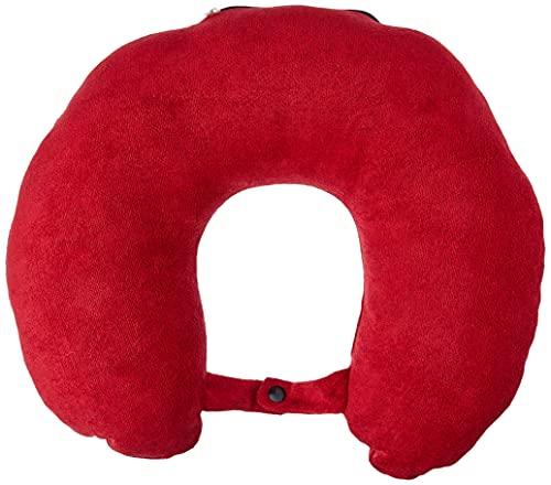 Travesseiro de Viagem My Travel - Fibra Siliconizada - Vermelho - Fibrasca, Formato"U" anatomico cervical
