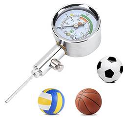 Dioche Medidor de pressão de bola, mini medidor de pressão de ar utilitário, ferramenta barômetro para basquete, futebol e vôlei