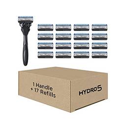 Schick Lâminas de barbear Hydro 5 Sense Hydrate para homens com 1 cabo de barbear e 17 refis de lâminas