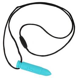 NUOBESTY Borracha de Silicone Goma de Mascar Brinquedo Chew Colar Pingente Colar Sensorial para As Crianças Com Autismo (Azul- Celeste)