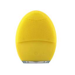 Esponja Massageador Para Limpeza Elétrica E Aparelho Massageador Escova De Limpeza Facial 22,2 X 19 X 5,5Cm Amarelo