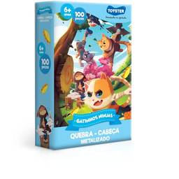 Gatinhos Ninjas - Quebra-cabeça - 100 peças - Toyster Brinquedos