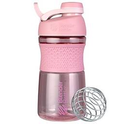 BlenderBottle SportMixer Shaker Garrafa perfeita para shakes de proteína e pré-treino, 590 ml, rosa