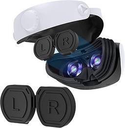 Capa de lente de silicone para PS VR2, capa protetora de peça única TwiHill para proteção de lente de óculos PSVR 2, tampa de lente anti-riscos à prova de poeira para acessórios de protetor de lente Playstation VR2