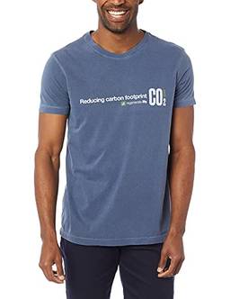 Camiseta Stone Reducing Carbon Eco, Osklen, Masculino, Azul Tapajos, P