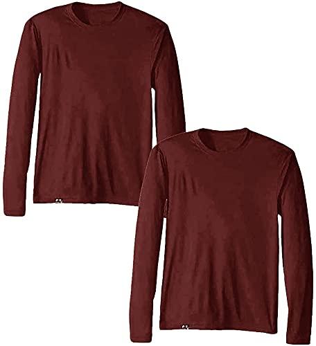 KIT 2 Camisetas UV Protection Masculina UV50+ Tecido Ice Dry Fit Secagem Rápida – G Vinho