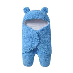 Saco de dormir Casulo Cobertor Enroladinho Sweddle Bebê (Azul, 0 a 3 Meses)