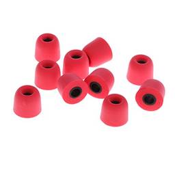 Baoblaze 10 Pcs 4.5mm Substituição Eartips Bud Earbud Espuma De Memória Para Fone De - vermelho