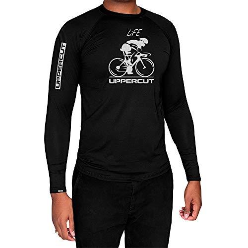 Uppercut Camisa Ciclismo Térmica Proteção Solar, M, Preta