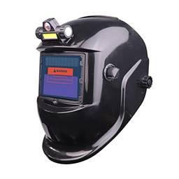 FAKEME Máscara de soldagem com escurecimento automático com farol, equipamento de proteção pessoal de segurança ajustável
