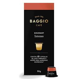 Cápsulas de Café Intenso Baggio Café, compatível com Nespresso, contém 10 cápsulas