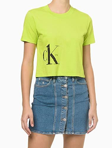 Blusa cropped, Calvin Klein, Feminino, Verde, M