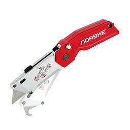 Norske Tools NMCP050 Faca utilitária retrátil dobrável com lâmina utilitária e lâmina com gancho patenteada