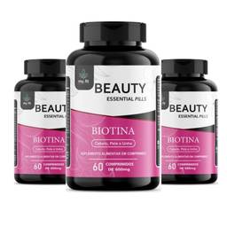 Kit 6 Meses Beauty Essential Pills - Biotina + Vitaminas, Total 180 cápsulas