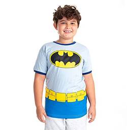 Camiseta batman infantil cosplay, piticas, unissex, cinza, 8