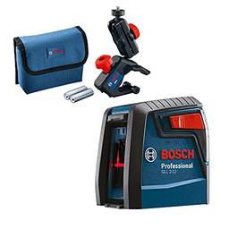 Nível Laser Bosch GLL 2-12 alcance 12m com suporte e bolsa de proteção