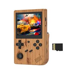Consola De Jogos,RG351V Game Console Retro Games WiFi Pairing Game Built-in 16GB RK3326 Open Source 3.5 IN 640 * 480 Handheld Game Console Emulator Para PS1 Kid Gift com Extra 64GB TF Card
