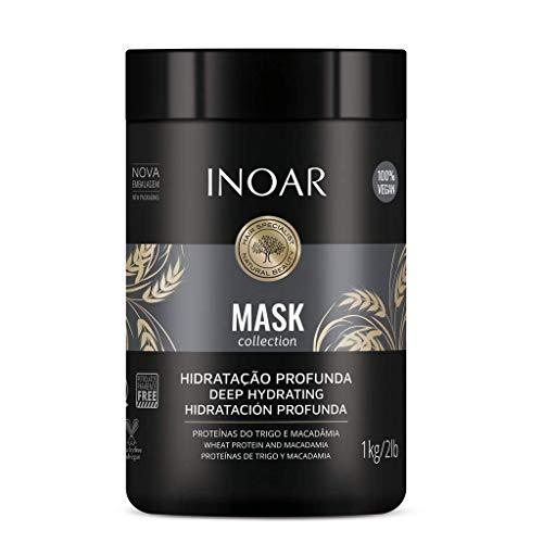 Máscara de Tratamento Capilar Inoar Mask 1Kg - Proteínas do Trigo e Macadâmia, Cabelos Reestruturados em Tempo Real