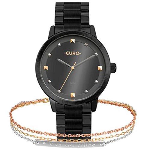 Relógio Euro Feminino Glitz Preto - EU2039JV/4P