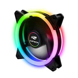 C3Tech Gaming Cooler Fan F7-L210RGB 12cm - Com iluminação RGB conector ARGB de 6 pinos Baixo Ruido rolamento Hidraulico 1200RPM