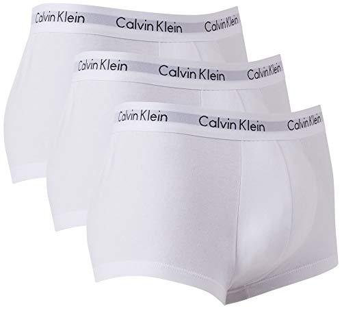 Kit com 3 Cuecas Low Rise Trunk, Calvin Klein, Masculino, Branco, GG