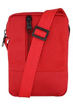 Shoulder Bag Lenna's Bolsa Transversal Básica de Nylon B066 Vermelha