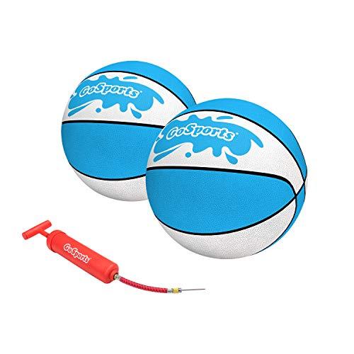 GoSports Bolas de basquete aquáticas, pacote com 2 – Escolha entre o tamanho 3 e o tamanho 6 – Ótimo para bastidores de basquete