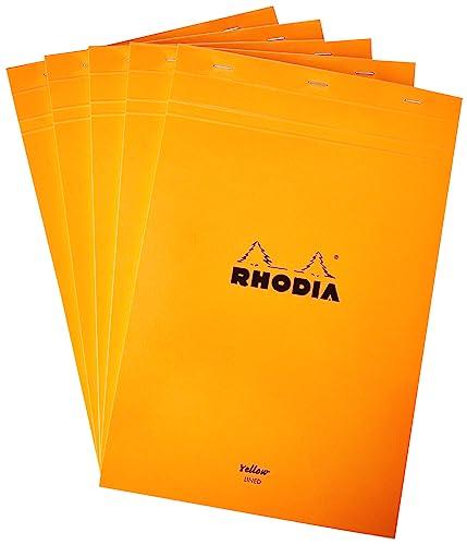Rhodia Bloco de notas com páginas amarelas, No19 A4+, forrado - laranja (19660C)