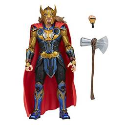 Boneco Marvel Legends Series Thor: Love and Thunder, Figura 15 cm - Thor - F1045 - Hasbro, Azul, preto, amarelo e vermelho
