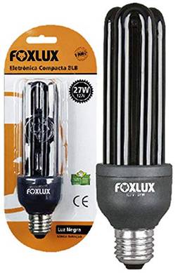 Lâmpada Fluorescente Compacta Foxlux – Luz Negra – 27W – 127V – Base E-27