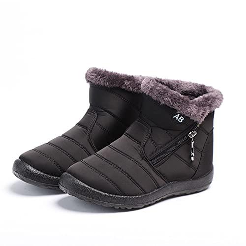 JMSUN botas Femininas de neve inverno impermeável grossas e quentes, pelúcia quente calçados casuais sapatos ??ultraleves