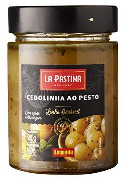 Cebolinhas ao Pesto com Azeite de Oliva Extravirgem La Pastina Peso Drenado 160g