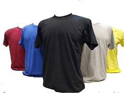 Kit 5 Camisetas 100% Algodão (Vinho, Azul Royal, Preto, Cinza Mescla, Amarelo Canario, G)