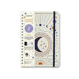 Caderno Espiral Astral Pautado 17x24 Carta Lunar
